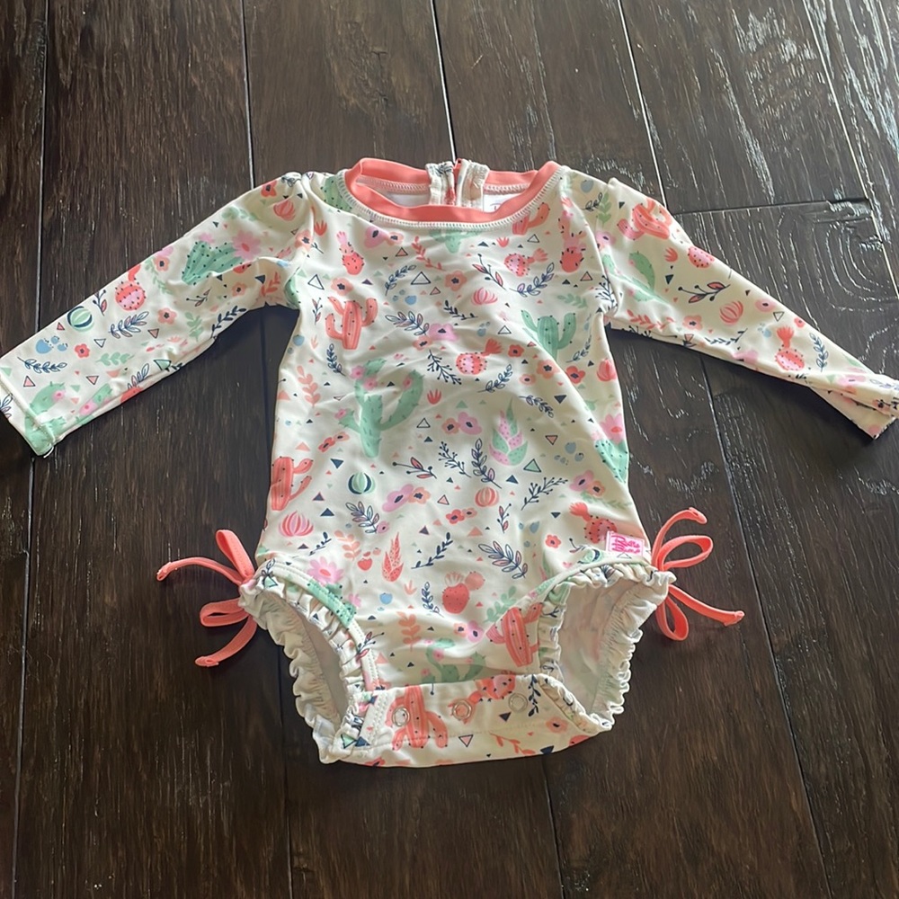 Rufflebutts 6-12 month rash guard swimsuit